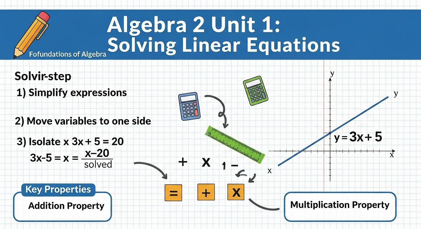 Algebra 2 Unit 1 Solving Linear Equations