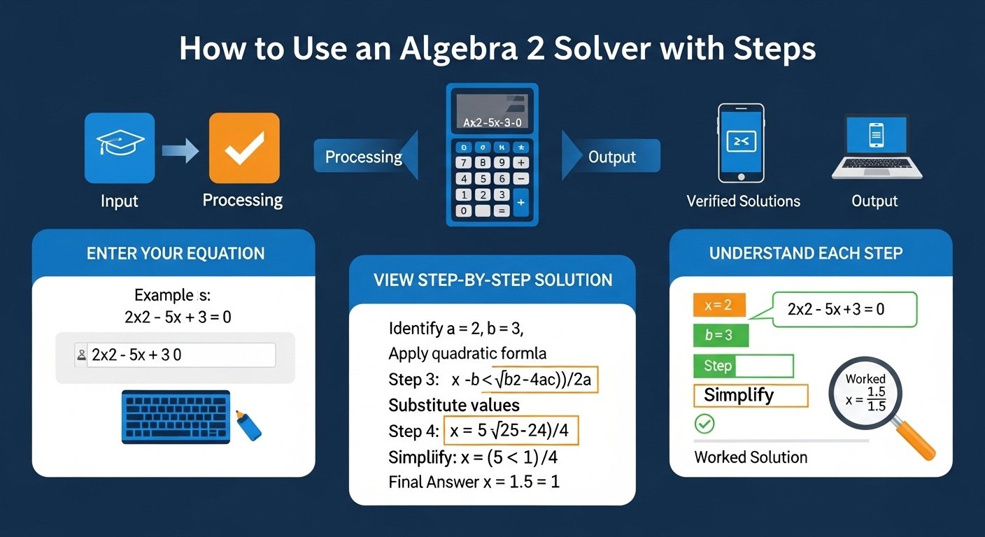 How to Use an Algebra 2 Solver with Steps