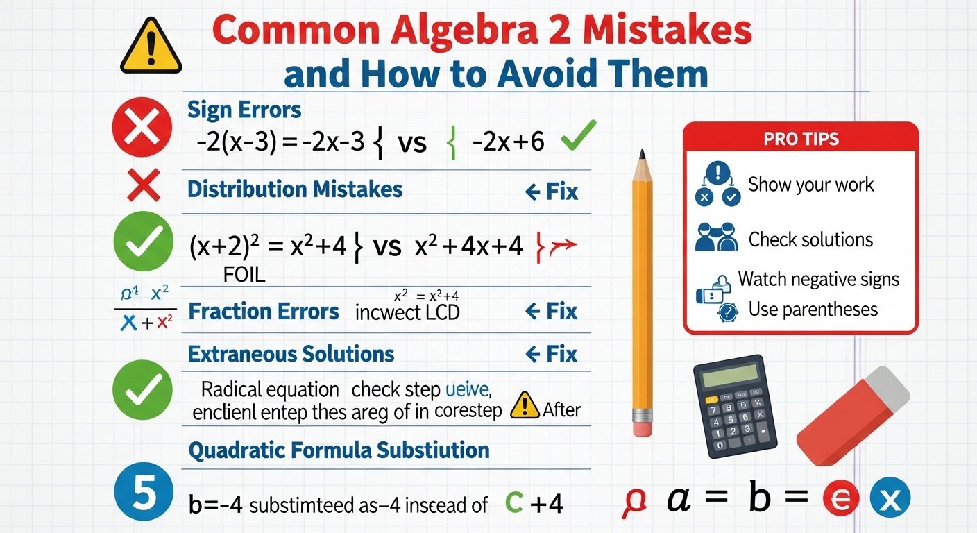 Common Algebra 2 Mistakes and How to Avoid Them